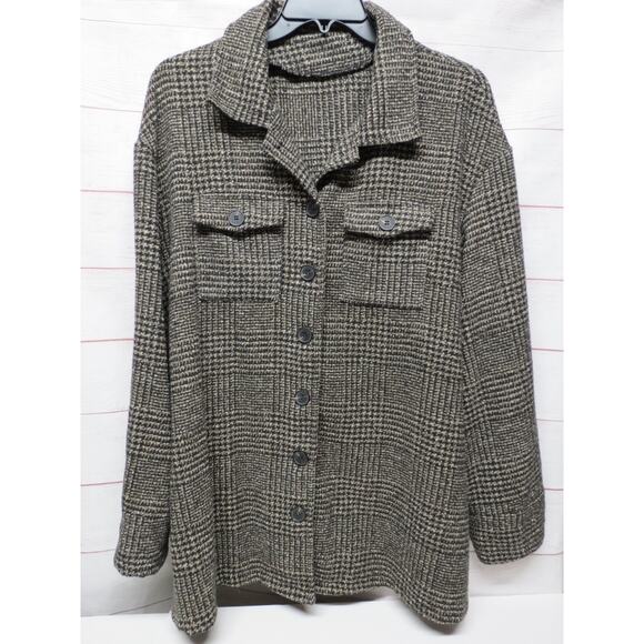 Ladies Plus Size 4XL Tweed Jacket Brown Black (may fit more like 3X) - Picture 1 of 8